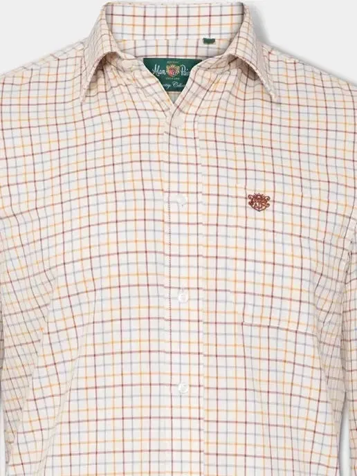 ALAN PAINE Ilkley Mens Country Check Shooting Shirt - Brown