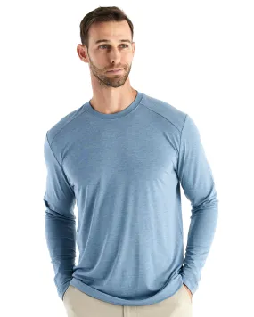 Bamboo Shade Long Sleeve Shirt Hthr Slate Blue