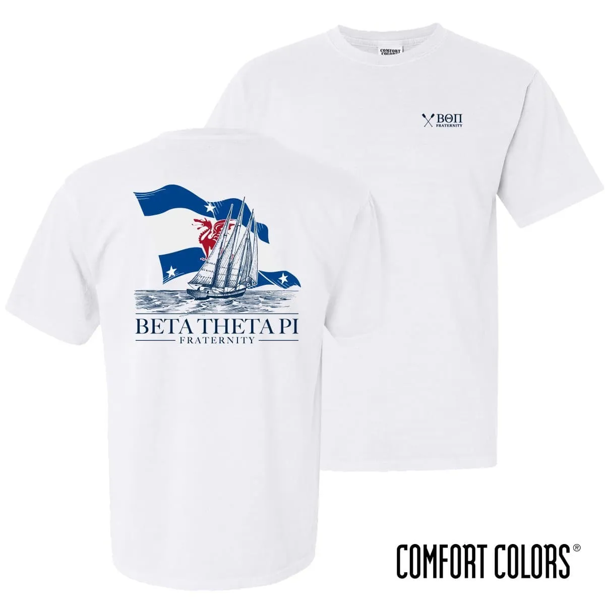 Beta Comfort Colors White Seafarer Short Sleeve Tee