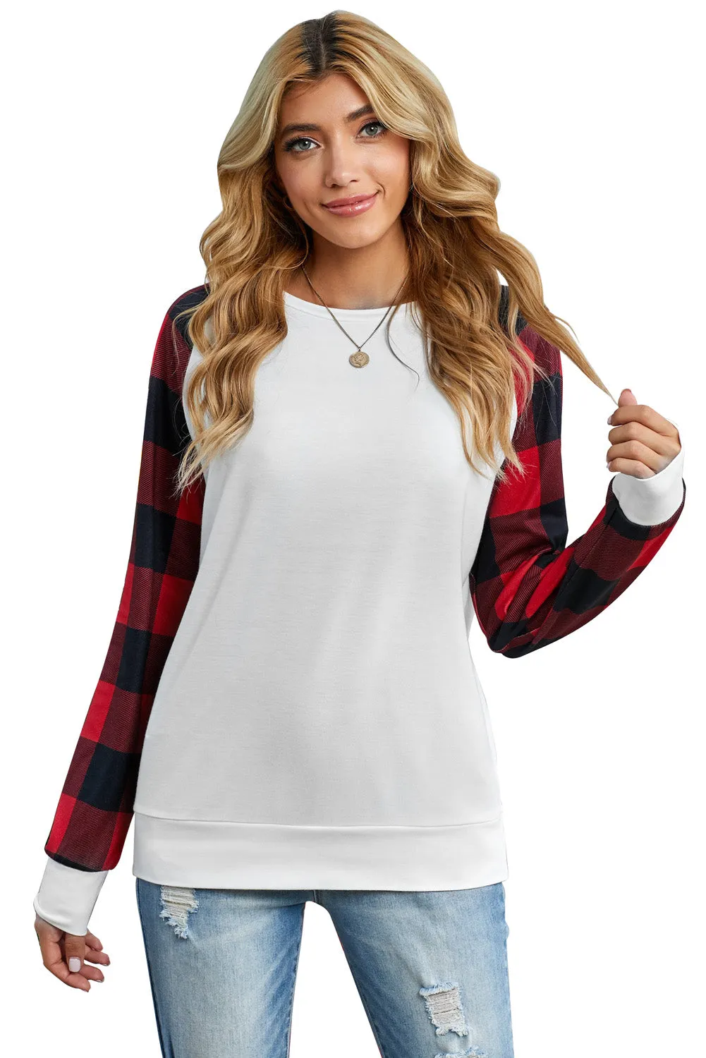 Buffalo Plaid Long Sleeve Sweatshirt