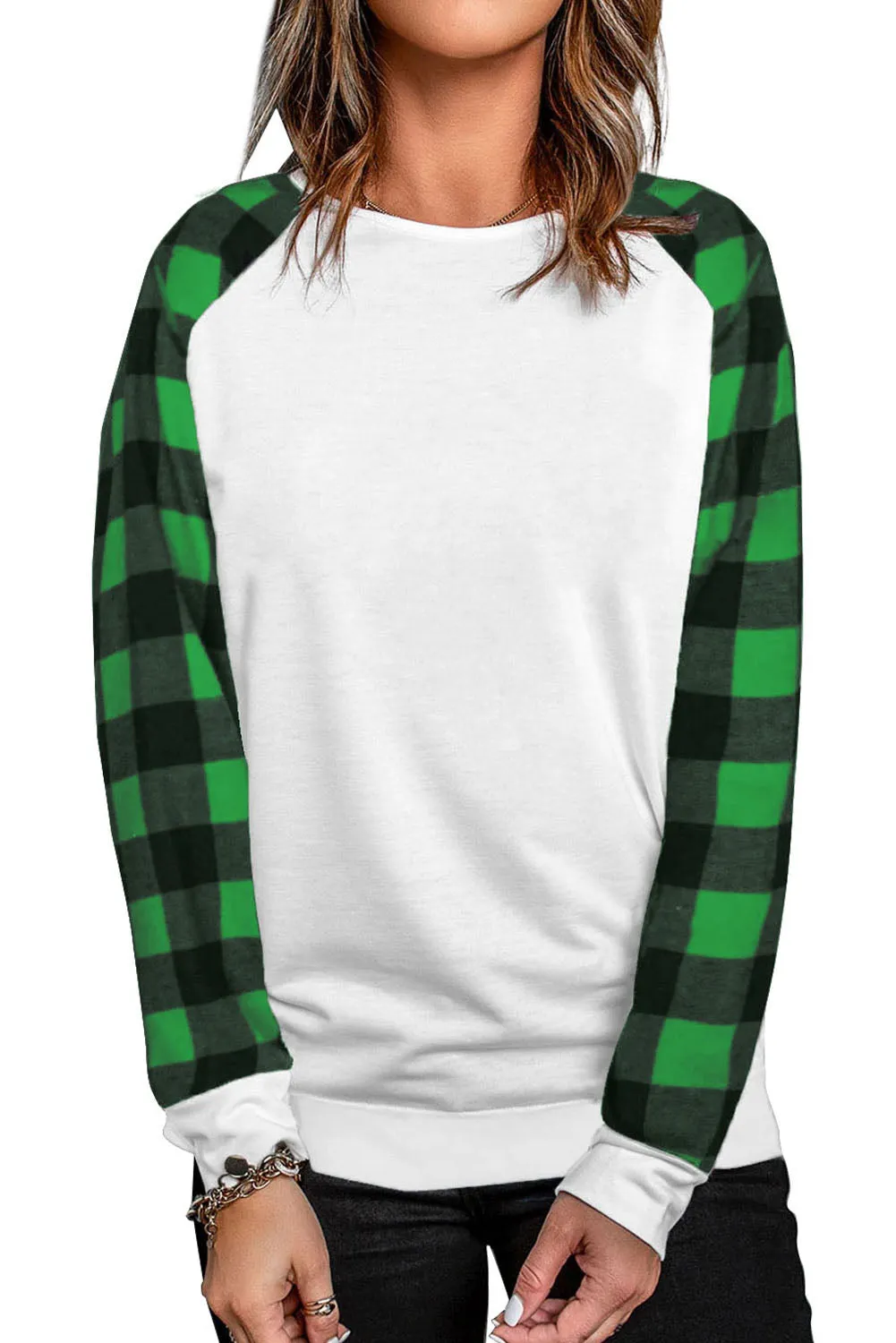 Buffalo Plaid Long Sleeve Sweatshirt