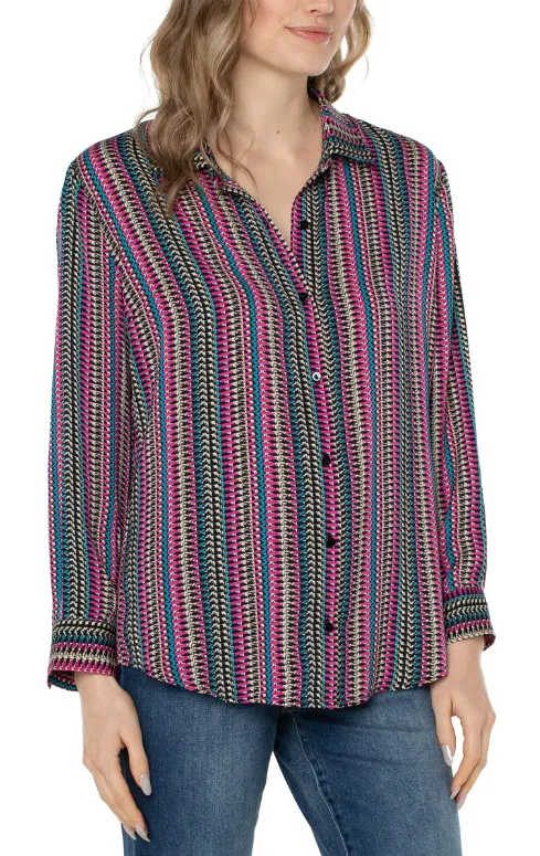 Button Up Woven Blouse