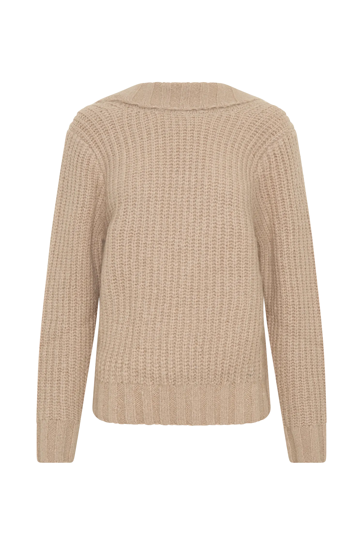 Candice Oversized Low Back Knit Jumper - Stone Marle