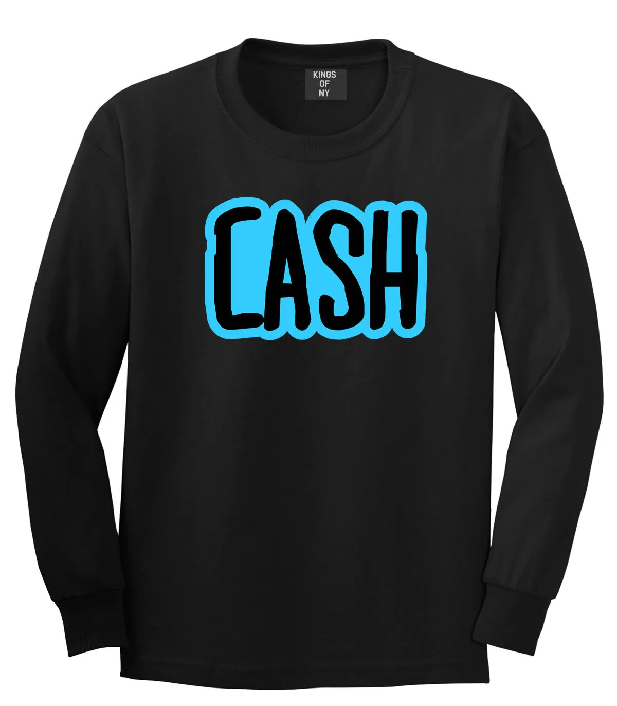 Cash Money Blue Style Long Sleeve T-Shirt