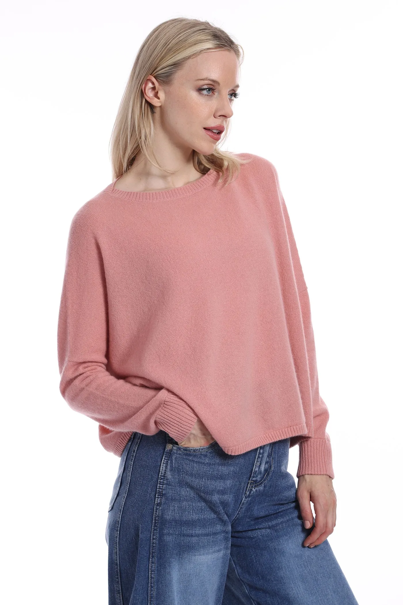 Cashmere Long Sleeve Cropped Crew