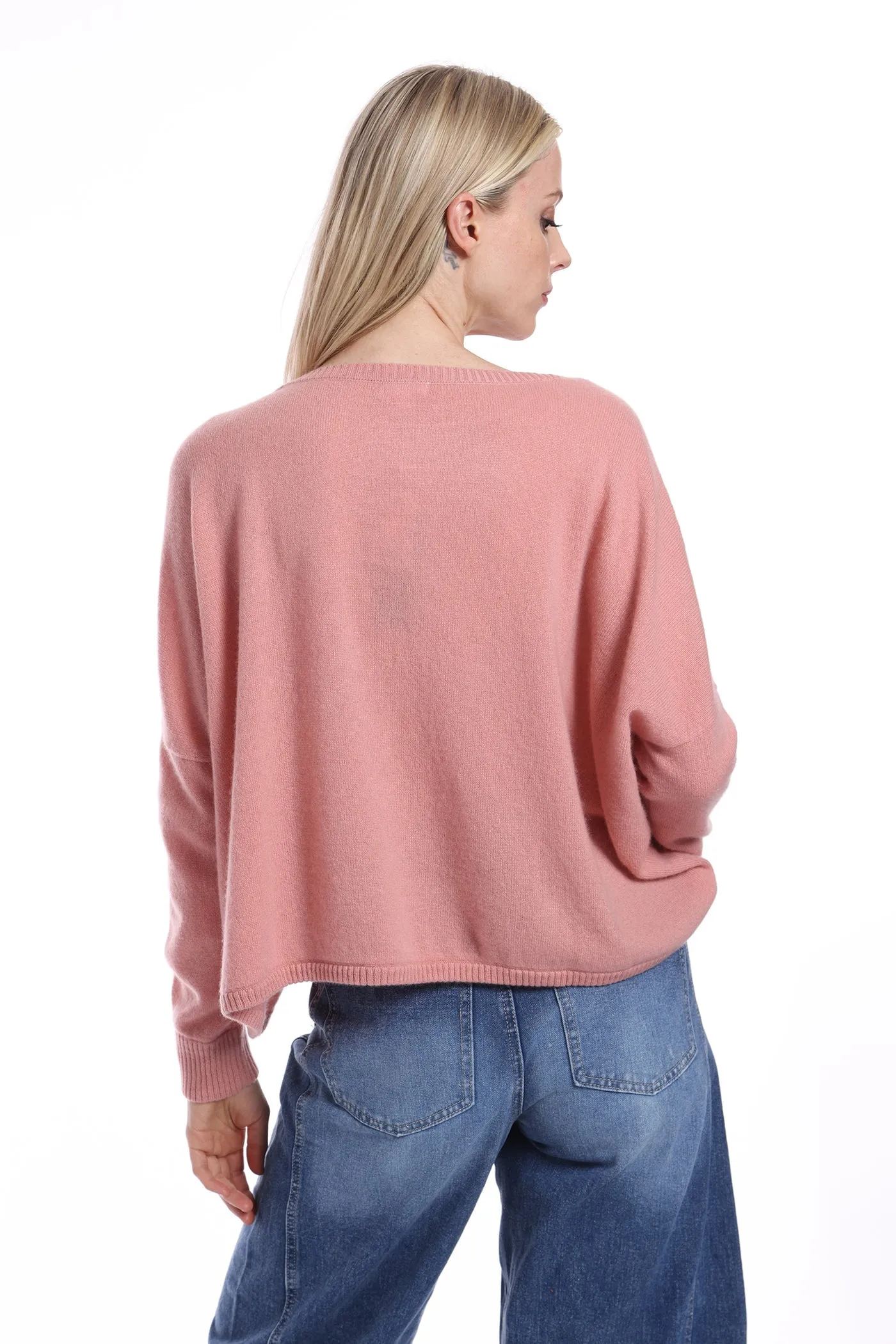 Cashmere Long Sleeve Cropped Crew