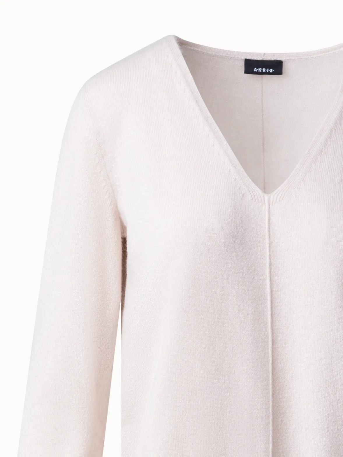 Cashmere V-Neck Knit Pullover