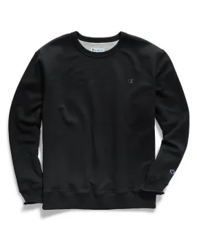 Champion Men's Powerblend Pullover Crew Sweatshirt Black