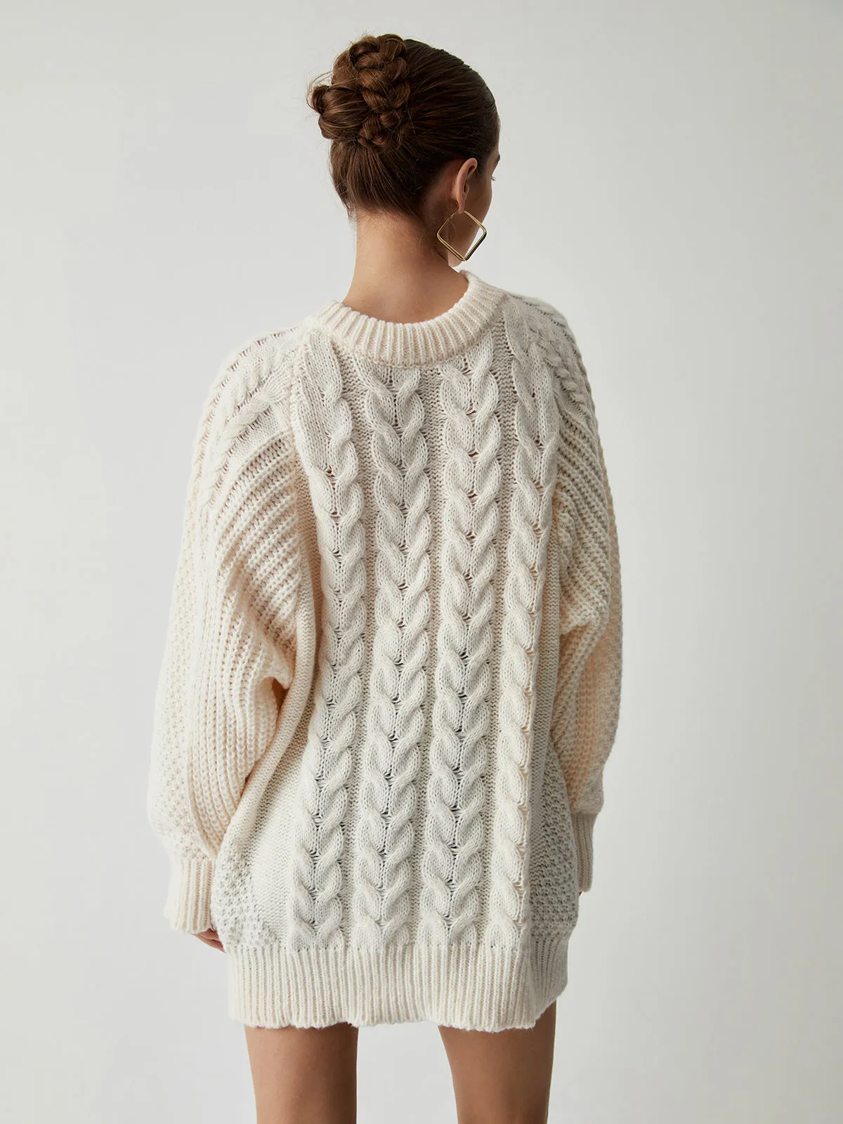 Chunky Cable Graceful Knit Oversized Sweater