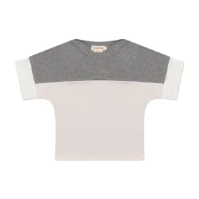 Colorblock Tee Dusty Pink / Gray