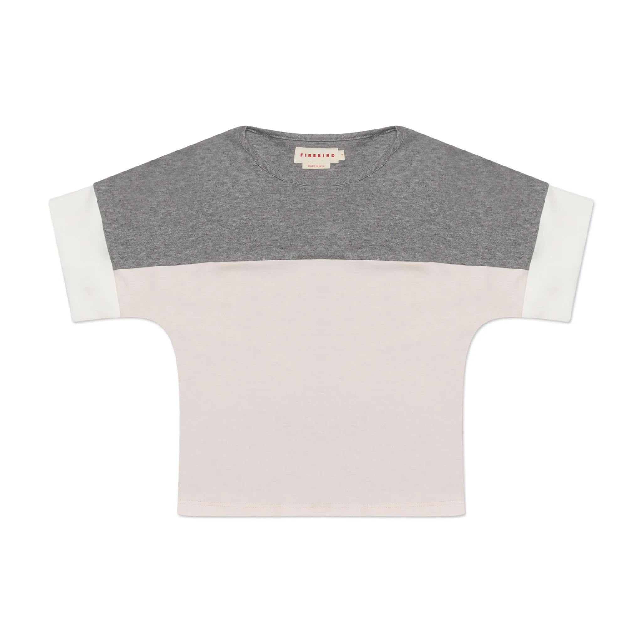 Colorblock Tee Dusty Pink / Gray