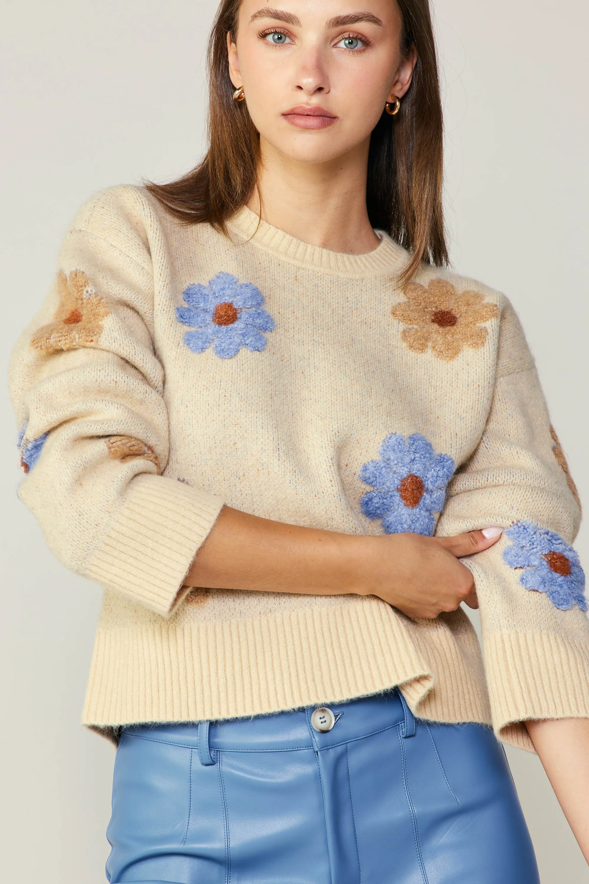 Daisy Embroidered Sweater