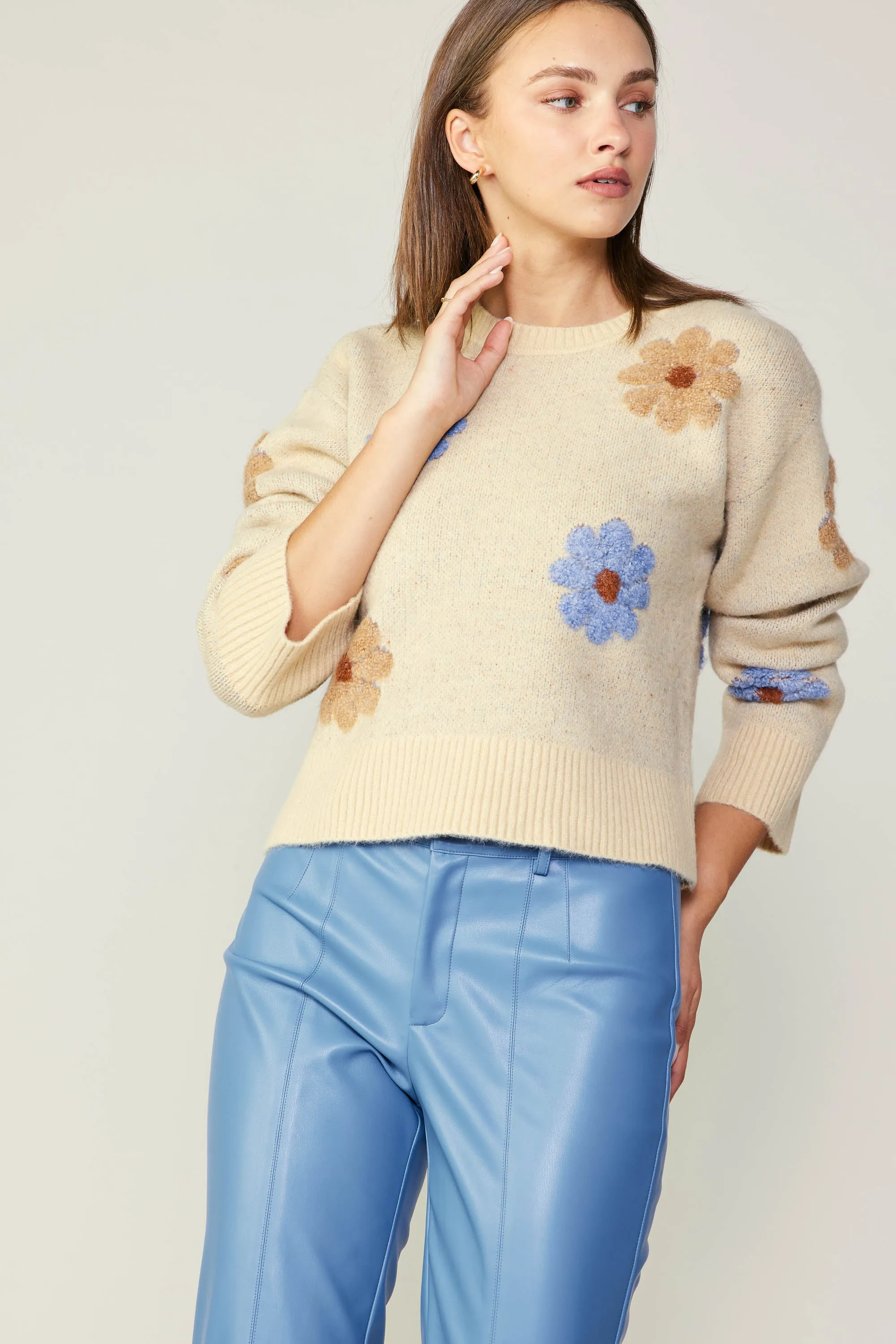 Daisy Embroidered Sweater