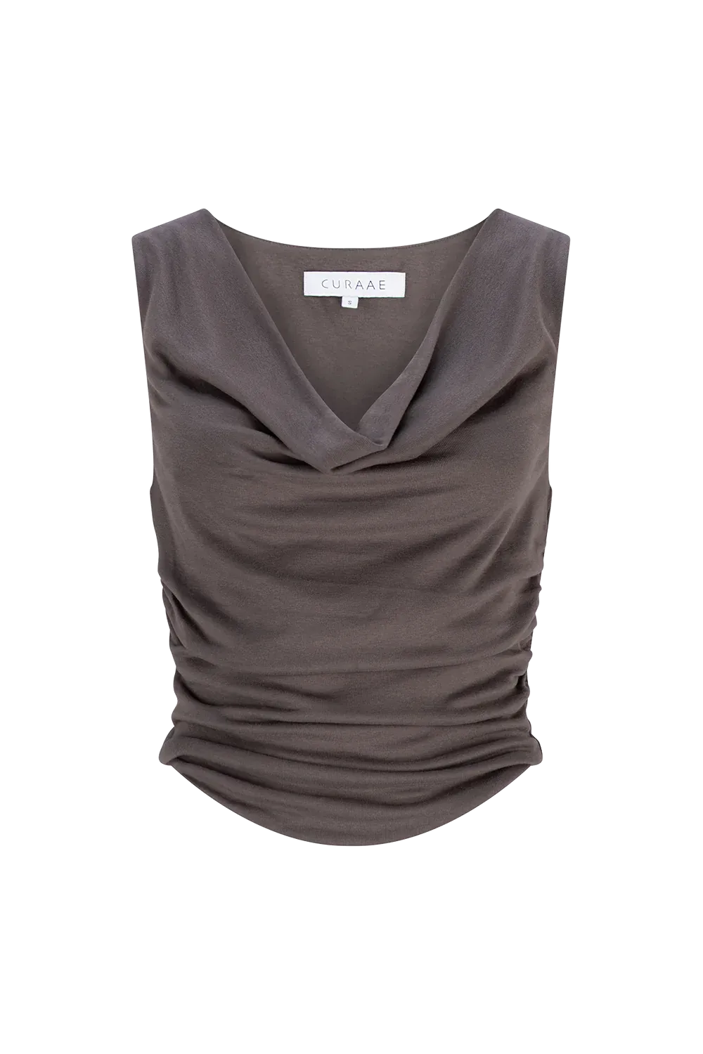 Daphne Cowl Neck Top - Stone