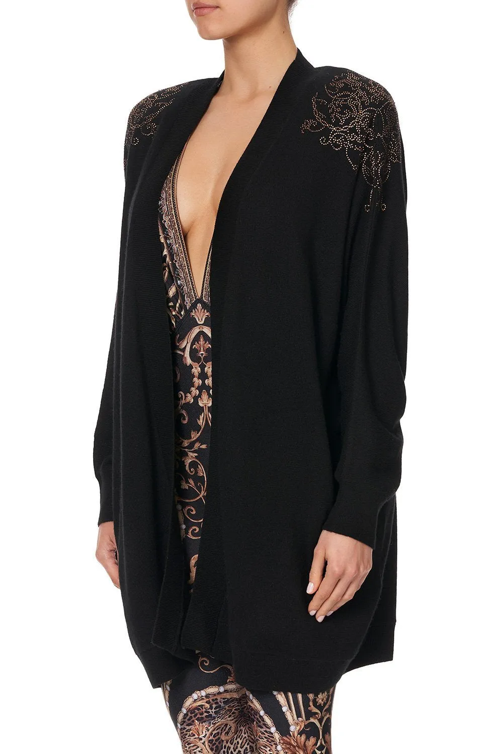 DOLMAN SHOULDER PAD CARDIGAN STUDIO 54