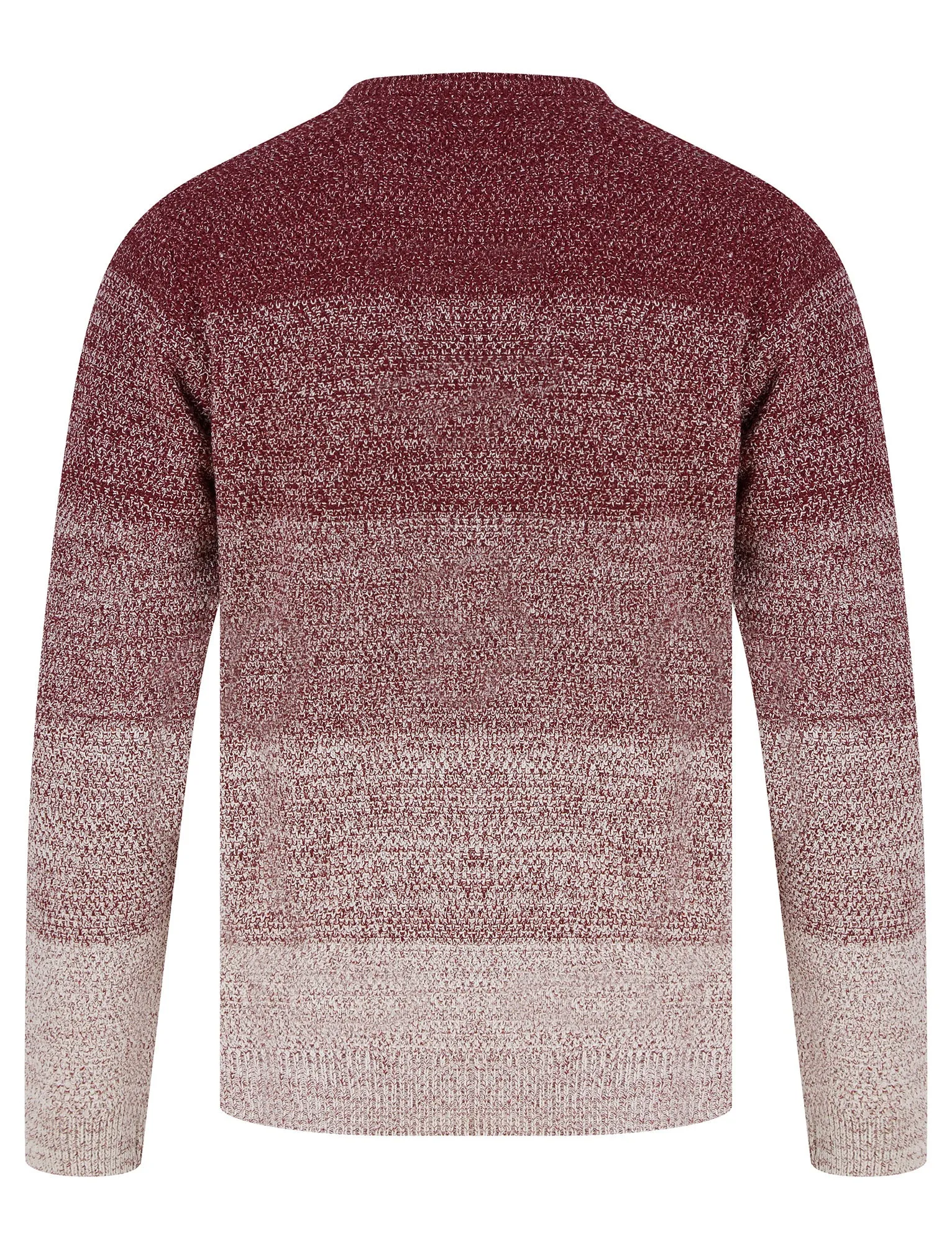 Dusen Graduated Colour Block Knitted Jumper in Claret - Tokyo Laundry