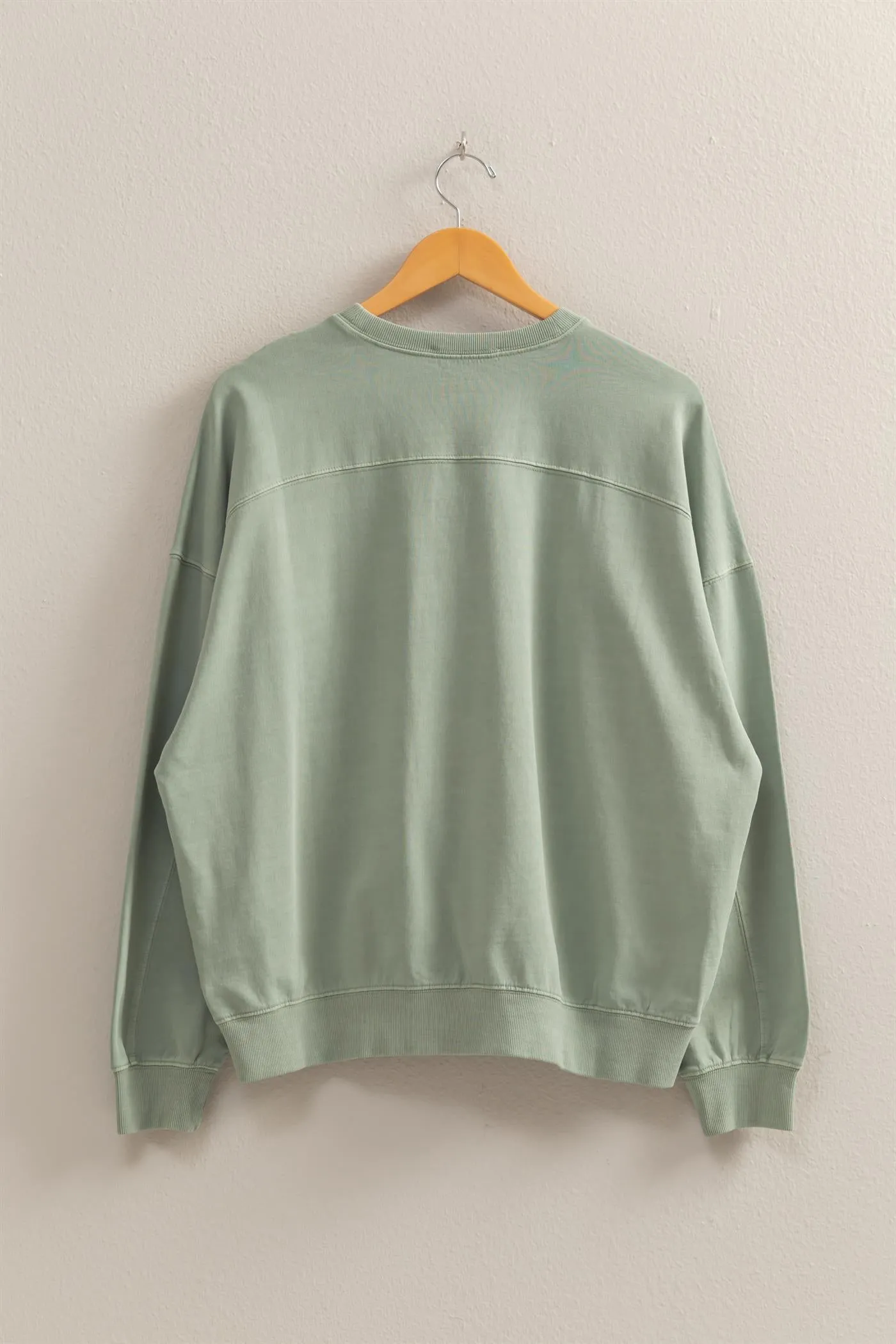 DZ25C733-Warm Long Sleeve French Terry Sweatshirt