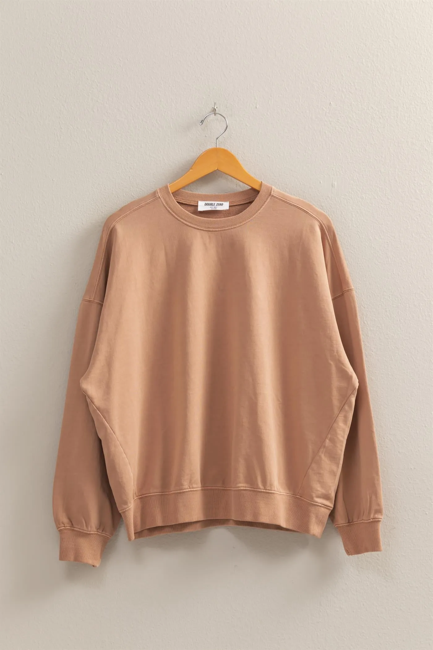 DZ25C733-Warm Long Sleeve French Terry Sweatshirt