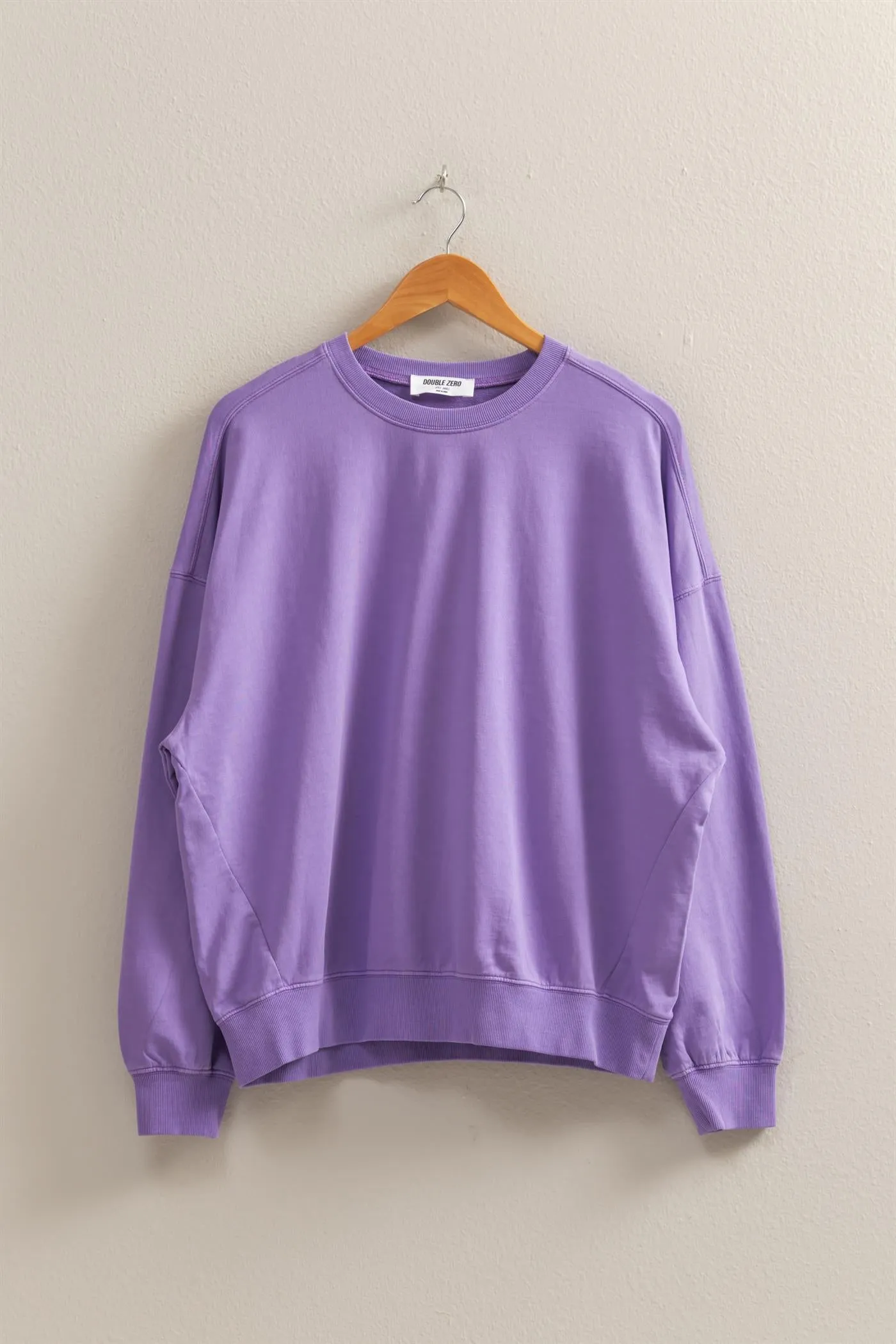 DZ25C733-Warm Long Sleeve French Terry Sweatshirt