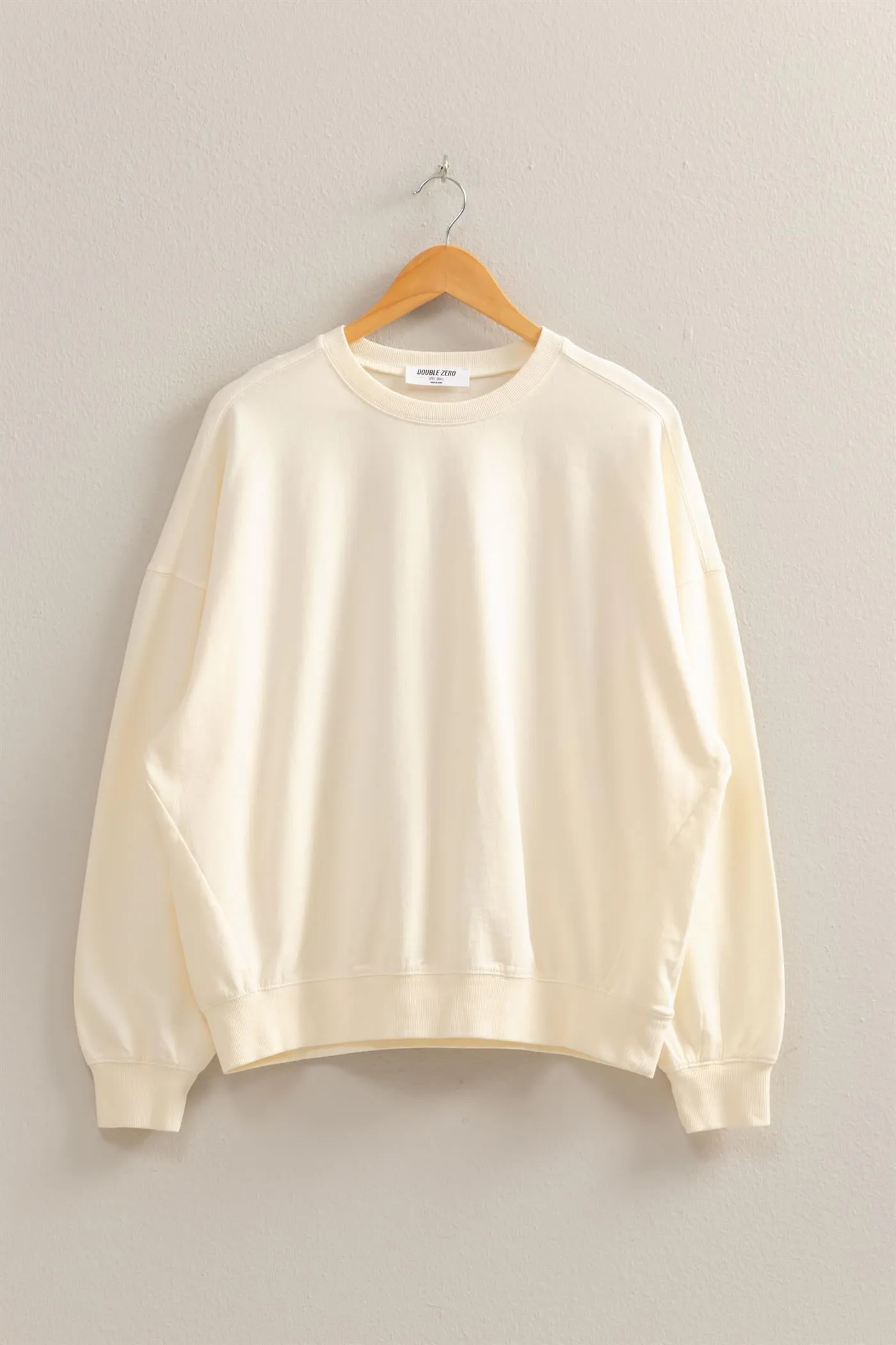 DZ25C733-Warm Long Sleeve French Terry Sweatshirt