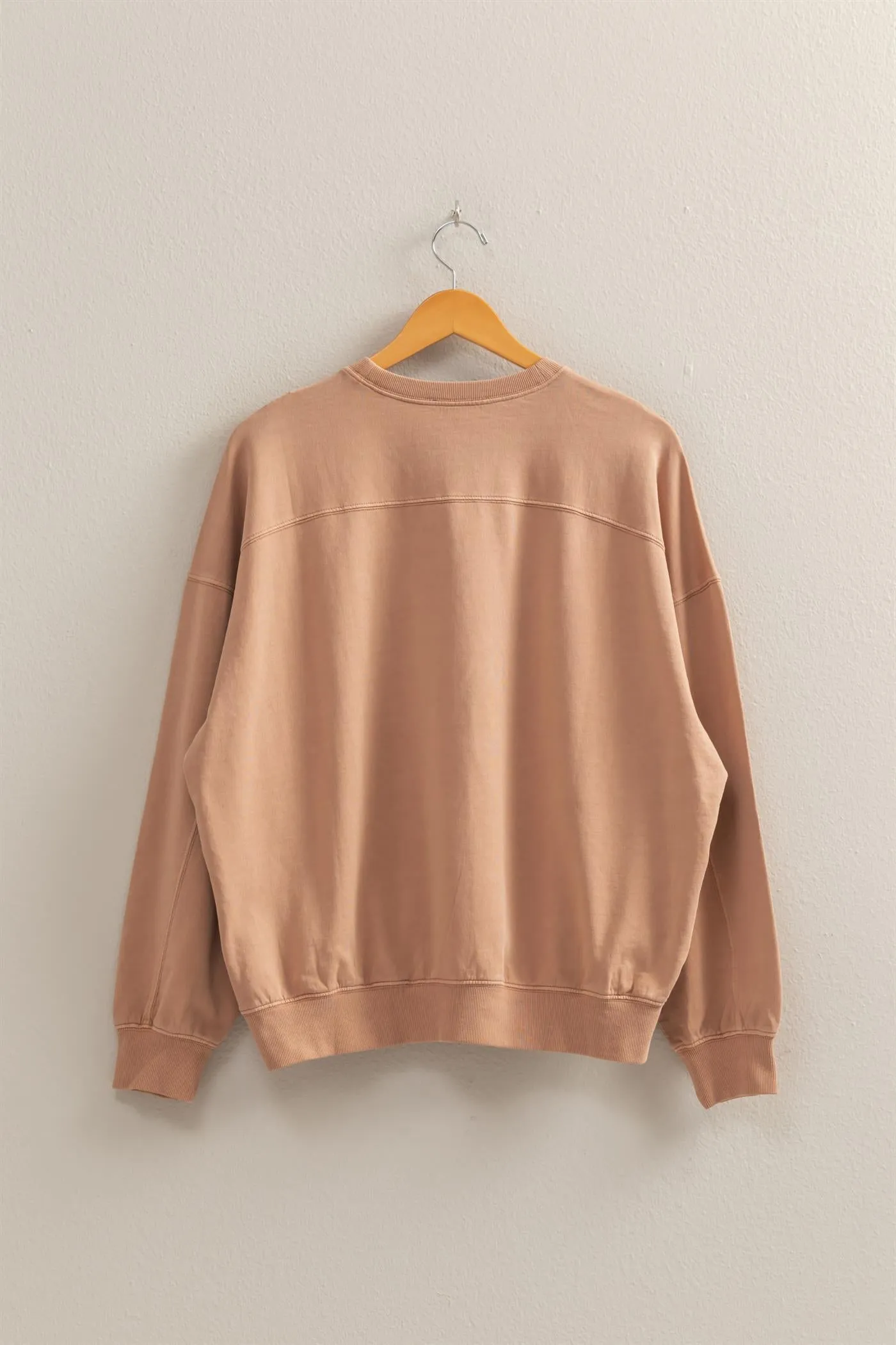 DZ25C733-Warm Long Sleeve French Terry Sweatshirt