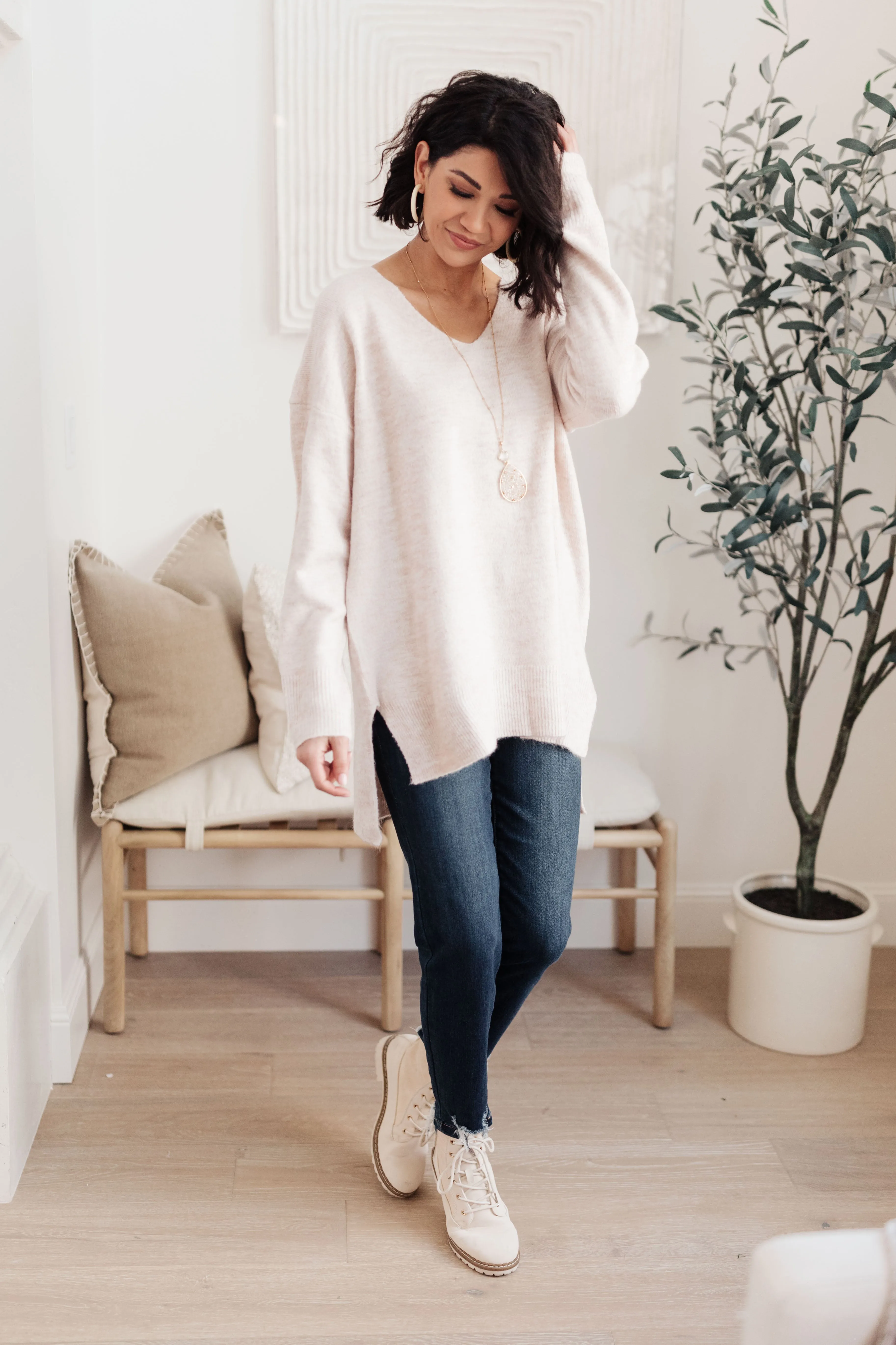 Effortless Sweater in Light Pink