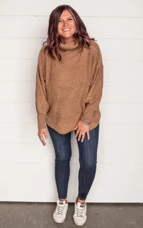 EMBRACING TURTLENECK LONG SLEEVE OVERSIZED SWEATER  | FINAL SALE