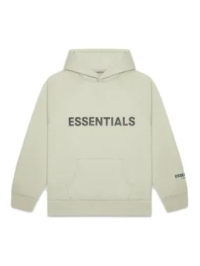 Fear Of God Essentials 3d Silicon Applique Pullover Hoodie Sage [FW20]