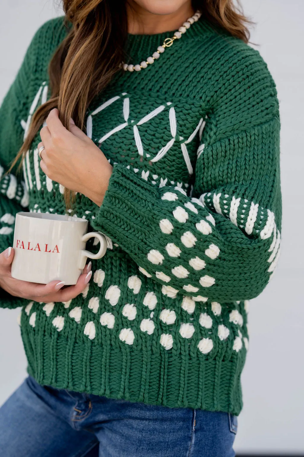 Festive Stitched Sweater