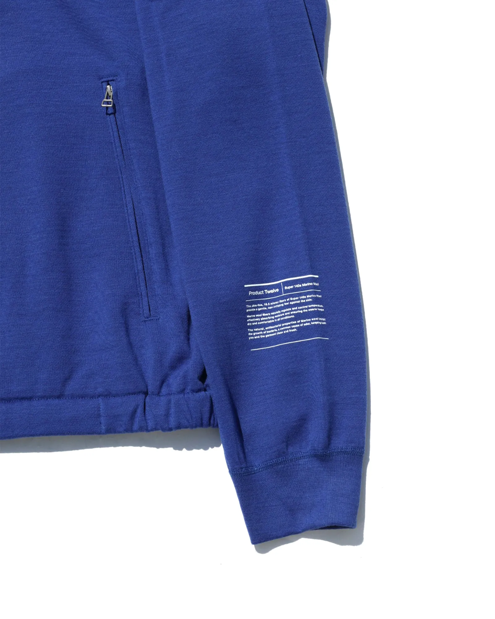 Fine Merino Wool Zip Up Sweat