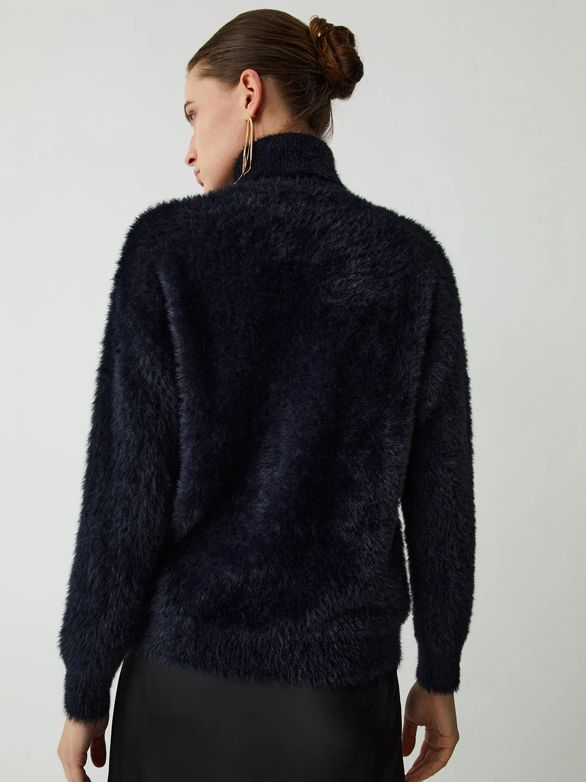 Fuzzy Charming Turtleneck Sweater