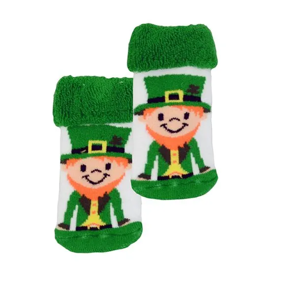 Green Irish Leprechaun Baby Socks