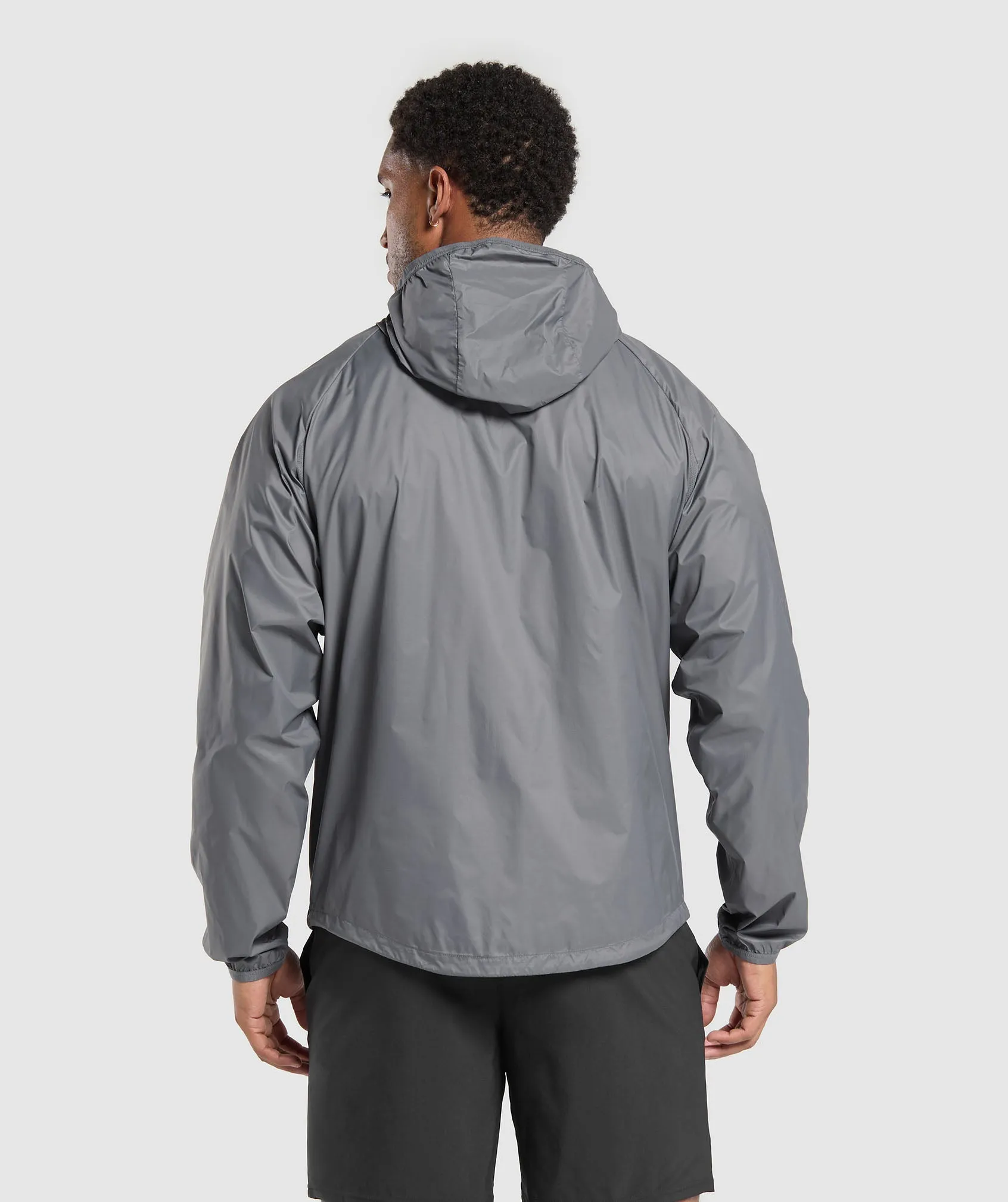 Gymshark Bude Packaway Shell - Pitch Grey