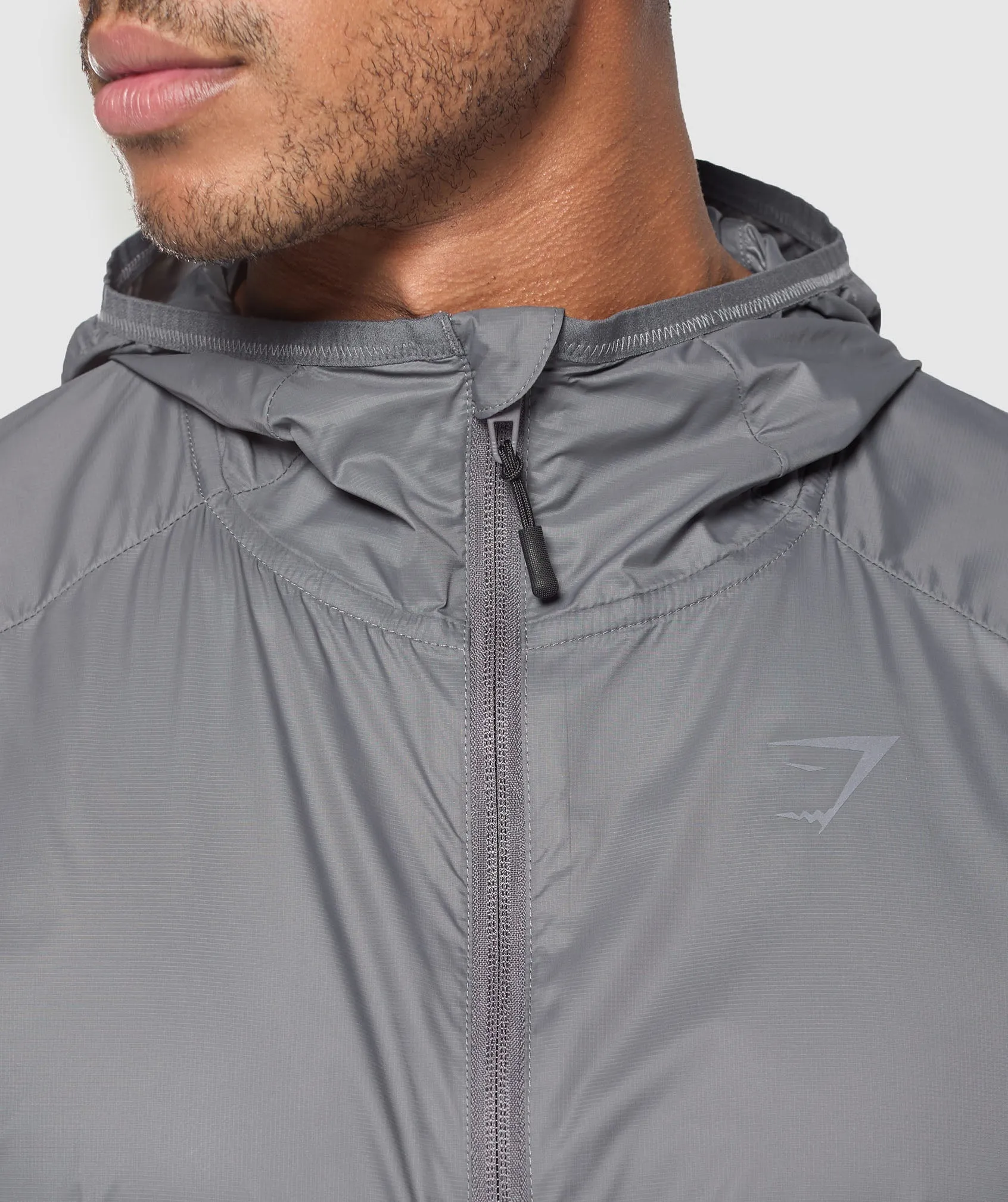 Gymshark Bude Packaway Shell - Pitch Grey