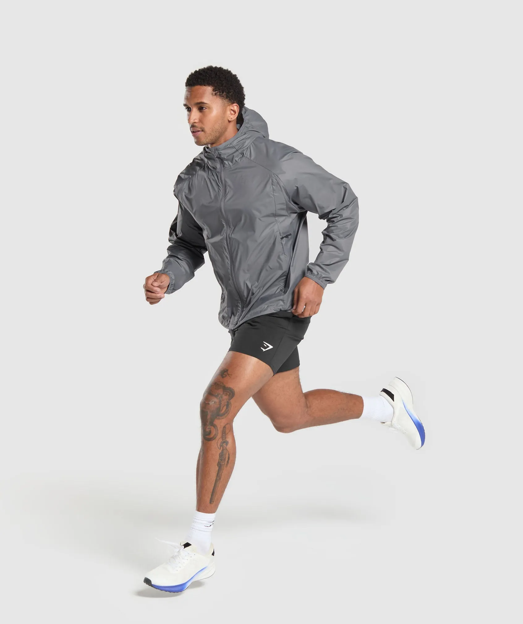 Gymshark Bude Packaway Shell - Pitch Grey