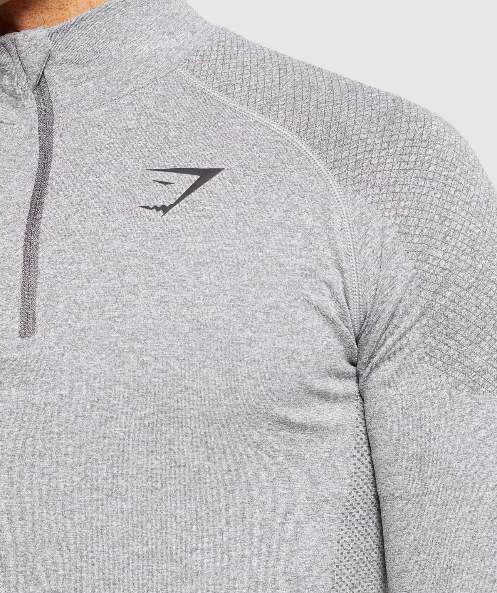 Gymshark Vital Seamless 1/4 Zip Pullover - Grey Marl