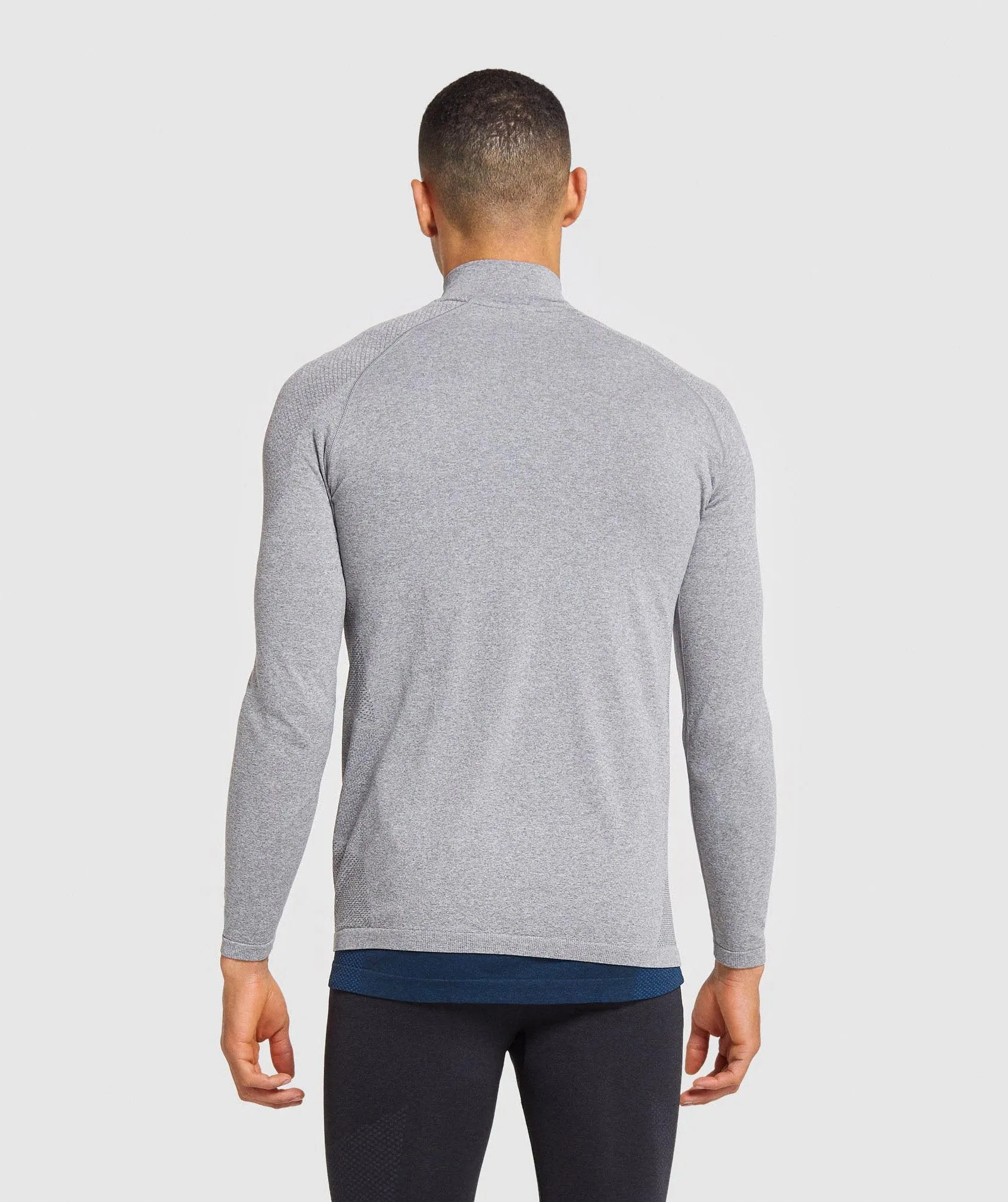 Gymshark Vital Seamless 1/4 Zip Pullover - Grey Marl