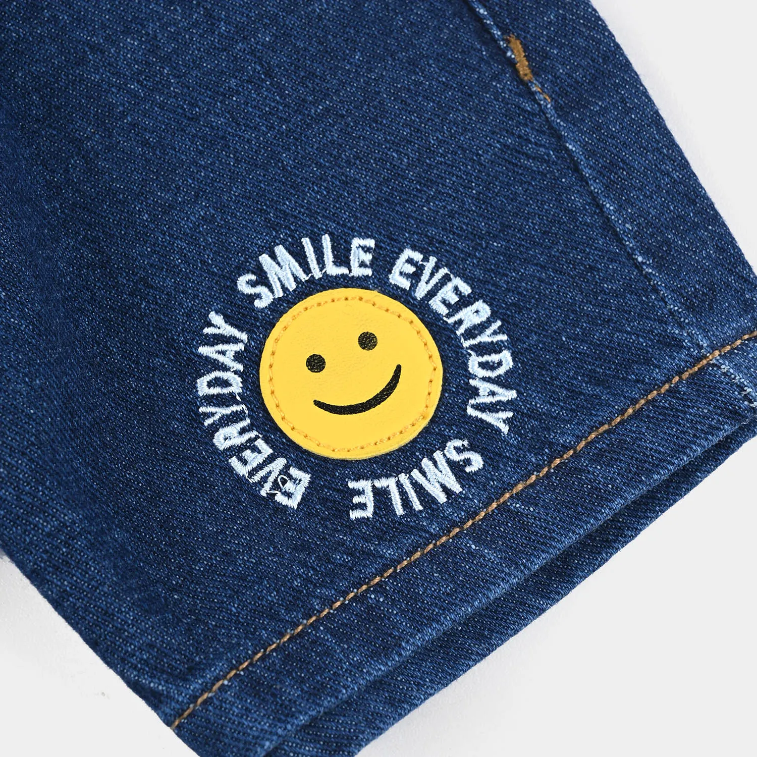 Infant Boys Denim Short Smile Every-Mid Blue