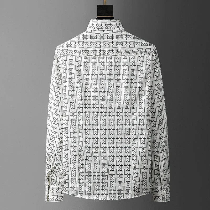 Interconnect Geometric Pattern Style Shirt