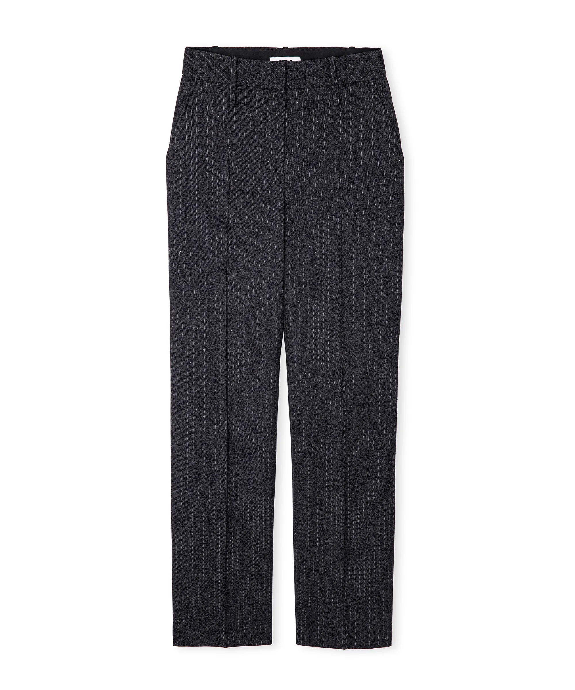 Ipekyol Hotfix Printed Stripe Pattern Trousers Anthracite