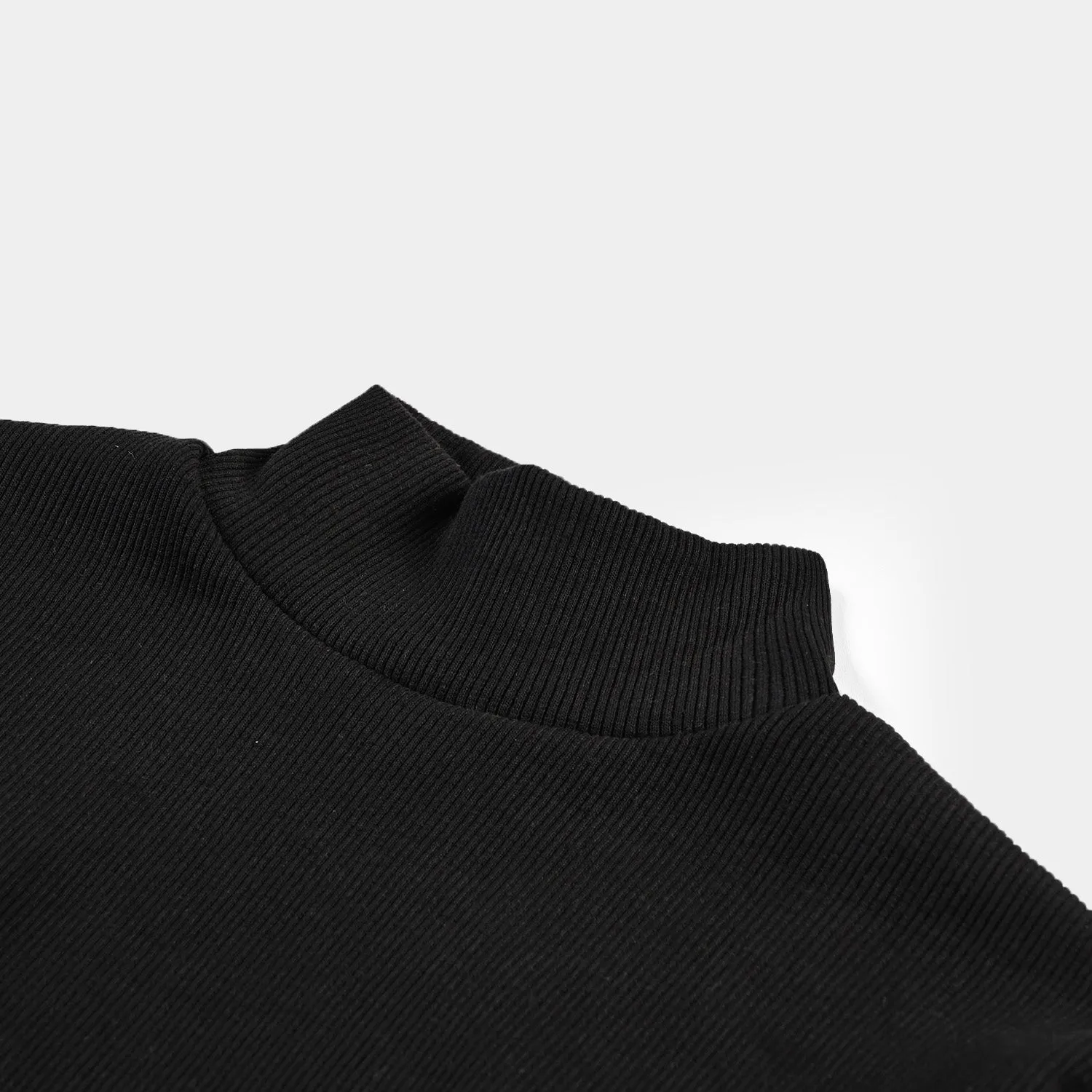 Kids Unisex Turtle Neck -BLACK