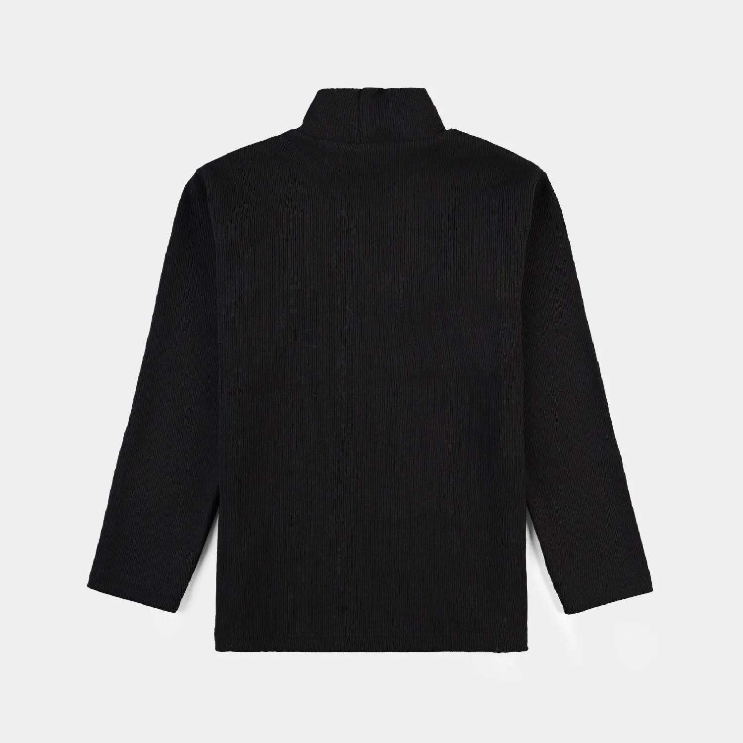 Kids Unisex Turtle Neck -BLACK