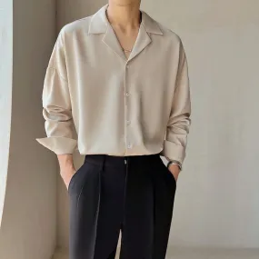 [Korean Style] 3 Colors Turn-Down Collar Casual Shirts