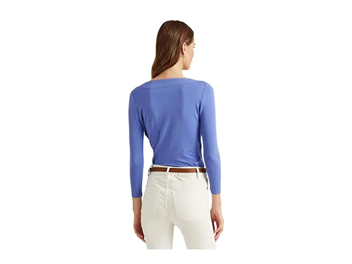 Lauren Ralph Lauren Wrap-Style Jersey Top