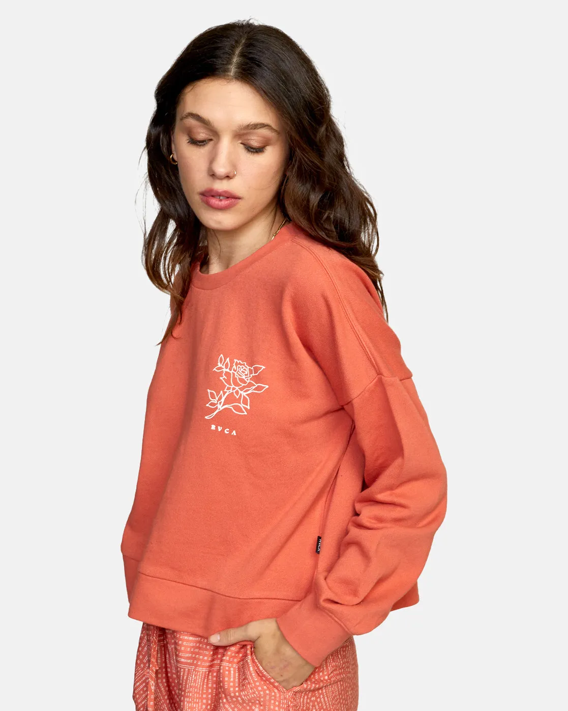 Meadow Pullover Sweatshirt - Peach