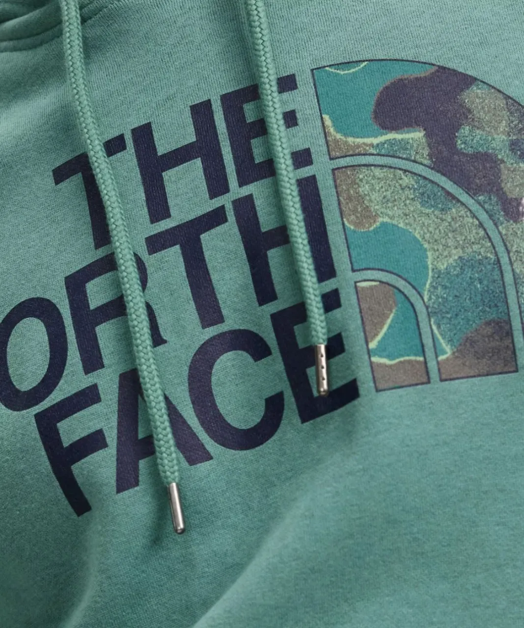 Men The North Face Half Dome Pullover Dark Sage Camo Cotton Hoodie