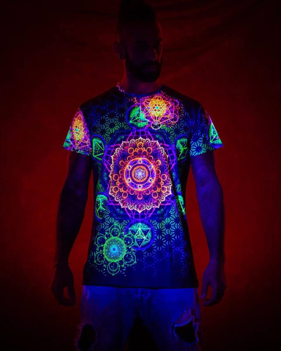 Mens Rave Shirt | Psy Clothing | Sacred Geomery Shirt | Fractal Shirt | Psy Wholeness (TS)