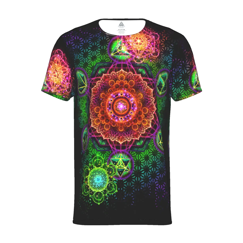 Mens Rave Shirt | Psy Clothing | Sacred Geomery Shirt | Fractal Shirt | Psy Wholeness (TS)