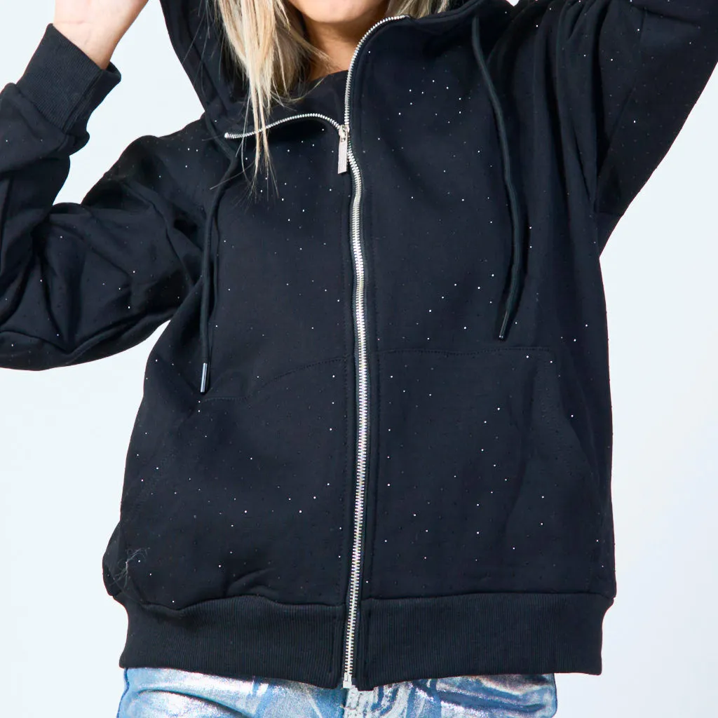 Minimalist zip-up hoodie wholesale