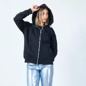 Minimalist zip-up hoodie wholesale